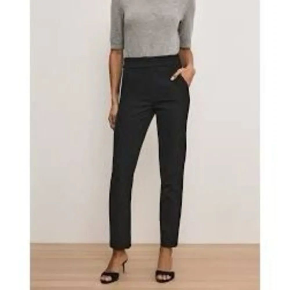 Veronica Beard Reno Straight Pants Sz 4 Black Stretch Classic